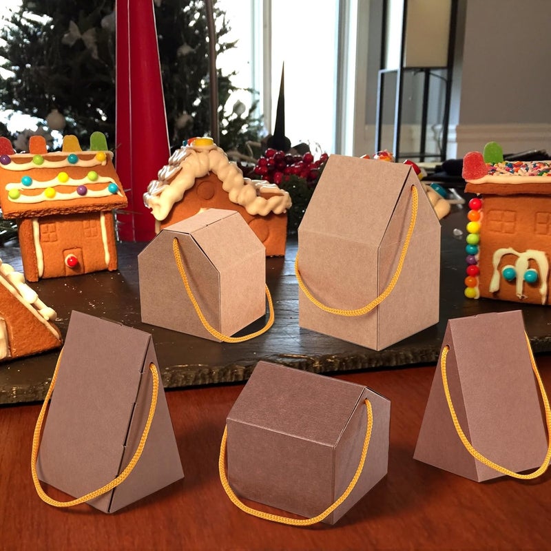 80UncleKimby 50Pcs Christmas Gingerbread House Gift Boxes - Image 5
